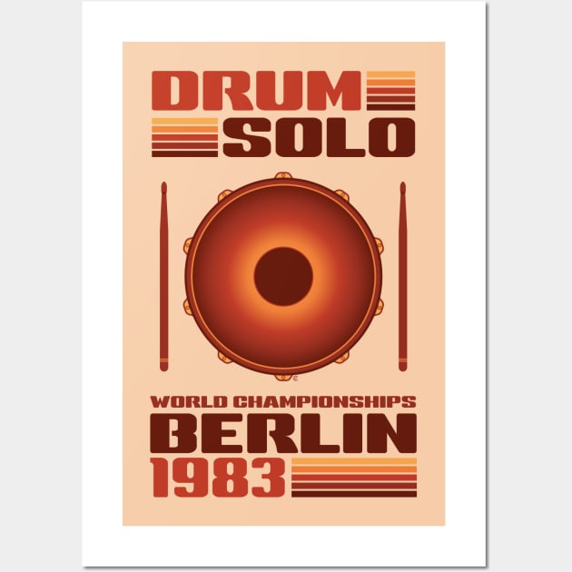 Drum Solo World Championships - Berlin 1983 Wall Art by CuriousCurios